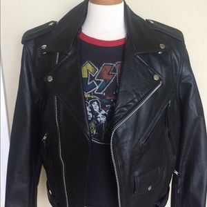 STREET & STEEL POLICE LEATHER MOTO JACKET
